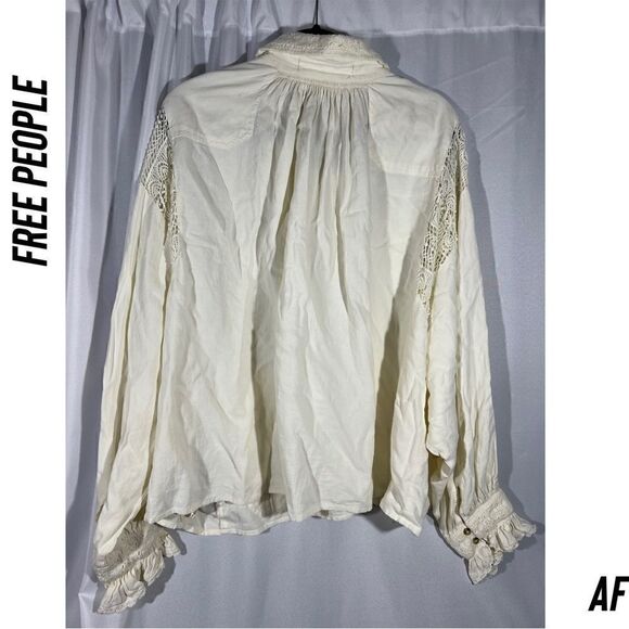 FREE PEOPLE LOUISA JACKET IVORY NWT LARGE - Picture 6 of 9